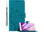 Cadorabo Cover Per Huawei P8 Cover Protettiva In Blu Cover Protettiva Cover Per Telefono Cellulare Cover Fiori Custodia Fiore