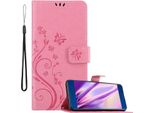 Cadorabo Cover Per Honor 9 Cover Protettiva In Rosa Cover Protettiva Cover Per Telefono Cellulare Cover Fiori Custodia Fiore