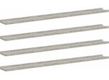 Vidaxl Mensole A Muro 4 Pz. Grigio Cemento 115X9X3 Cm