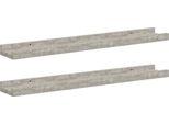Vidaxl Mensole A Muro 2 Pz. Grigio Cemento 60X9X3 Cm