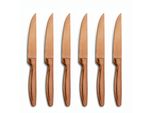 Coltello Da Bistecca Comas Boj Satin Copper Set Di 6, Coltello Da Intaglio Con Finitura Satinata, Acciaio Inossidabile, Rivestimento Pvd, 22,1 Cm, 7431