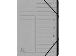 Exacompta 540711E Organizer - 7 Scomparti, A4, Truciolato Colorato, Grigio
