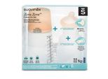 Suavinex, Set Di Biberon Zero Zero. Biberon Anticolica 270 Ml Con Tettarella A Flusso Medio + Tettarella A Flusso Medio + Sacchetto Di Ricarica