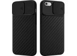 Custodia Cadorabo Per Apple Iphone 6 Plus / 6S Plus Custodia Protettiva In Tpu Nero Custodia Cover Fotocamera Protezione