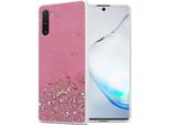 Cadorabo Custodia Per Samsung Galaxy Note 10 Custodia Protettiva In Rosa Custodia Del Telefono Cellulare Custodia Tpu Custodia Glitter Cover Custodia Glitter