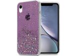 Custodia Cadorabo Per Apple Iphone Xr Custodia Protettiva In Viola Custodia Del Telefono Cellulare Custodia Tpu Custodia Glitter Cover Glitter