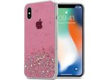 Cadorabo Custodia Per Apple Iphone Xs Max Custodia Protettiva In Rosa Custodia Del Telefono Cellulare Custodia Tpu Custodia Glitter Cover Custodia Glitter