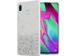 Cadorabo Cover Per Samsung Galaxy A40 Cover Protettiva In Tpu Trasparente Custodia Per Telefono Cellulare Cover Glitter Cover Glitter