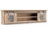 MASSIVMOEBEL24 | Mensola In Legno Di Mango 130X25X35 Sbiancato Laccato Railway #357