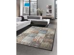 Tappeto Elegante A Quadri Moderno A Motivi Orientali Colorati Marrone Grigio Arancio Dimensioni - 80X150 Cm