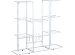 Vidaxl Portafiori 94,5X25X89 Cm Ferro Bianco