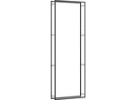 Vidaxl Porta Legna Nero Opaco 110X28X312 Cm Acciaio