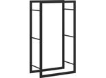 Vidaxl Porta Legna Nero Opaco 50X28X94 Cm In Acciaio