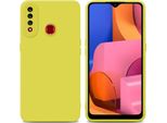 Cadorabo Cover Per Samsung Galaxy A20S Cover Protettiva In Silicone Tpu Giallo Custodia Per Telefono Cellulare