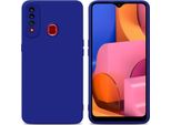 Cadorabo Cover Per Samsung Galaxy A20S Cover Protettiva In Silicone Tpu Blu Custodia Per Telefono Cellulare