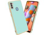 Cadorabo Custodia Protettiva Per Samsung Galaxy A11 / M11 Cover In Verde Custodia Del Telefono Cellulare Custodia In Silicone Tpu Fotocamera Protezione Custodia