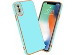 Cadorabo Custodia Per Apple Iphone X / Xs Custodia Protettiva In Turchese Cellulare Custodia Cover Case Tpu Fotocamera Protezione