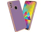 Cadorabo Copertura Protettiva Per Samsung Galaxy M21 / M30S Copertura In Viola Telefono Cellulare Copertura Tpu Silicone Fotocamera Protezione Caso