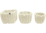 Tom Tailor Cestini Portaoggetti Intrecciati Set Di 3 Organizer Beige Per Bagno Cucina