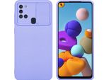 Cadorabo Custodia Per Samsung Galaxy A21S Cover Protettiva In Viola Custodia Del Telefono Cellulare Tpu Custodia Cover Protezione Fotocamera