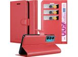 Cadorabo Custodia Per Motorola Edge 20 Custodia Protettiva In Rosso Per Cellulare Custodia Cover Chiusura Magnetica