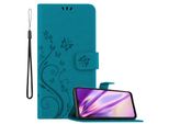 Cadorabo Cover Per Samsung Galaxy A23 4G Cover Protettiva In Blu Cover Protettiva Cover Per Telefono Cellulare Cover Fiori Custodia Fiore