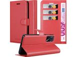 Cadorabo Custodia Per Oppo A16S / A54S Custodia Protettiva In Rosso Custodia Per Cellulare Custodia Cover Chiusura Magnetica