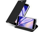 Cadorabo Custodia Per Cellulare Per Huawei P10 Lite Custodia Protettiva In Nero Cover Etui Book Case Booklet