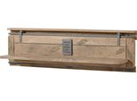 MASSIVMOEBEL24 | Wandregal Mango 180X25X38 Beige Lackiert Railway #391