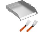 Vevor Piastra Grill In Acciaio Inox, Griglia Weber In Acciaio Inox 40 X 45,7 X 8 Cm, Griglia Rotonda Con Ampia Superficie, Griglia In Ghisa Con 2 Lame, Plancha Adatta Ai Barbecue Della Serie Weber