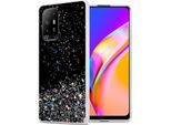 Custodia Cadorabo Per Oppo A94 5G In Nero Con Glitter Custodia Protettiva In Silicone Tpu Flessibile Con Glitter Scintillanti Custodia Cover Per Cellulare