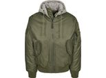 Brandit - MA1 Bomber Giacca Con Cappuccio Oliva - 5XL
