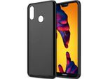 Cadorabo Cover Per Huawei P20 Lite 2018 / Nova 3E Cover Protettiva In Nero Cover Protettiva Tpu Silicone Cover Custodia