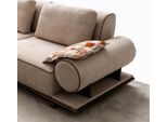 Divano In Tessuto Divano Zona Giorno Angolare Design Moderno Divano Angolare Divano A L Beige Nuovo