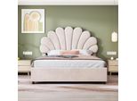 Letto Imbottito Flieks 140X200Cm Con Rete A Doghe, Letto Matrimoniale Letto Per Ragazzi Letto Per Bambini Con Contenitore, Letto A Molle Idrauliche Letto In Legno Letto Contenitore, Velluto