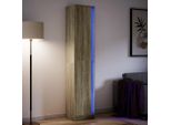 Maison Exclusive - Credenza Con Led Rovere Sonoma 41,5X32,5X200 Cm In Truciolato
