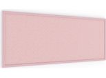 Bacheca In Sughero Rosa 100X40 Cm Cornice In Legno Rosa