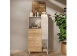 Mobile Contenitore Alto Marion 81X42X154H Colore Cashmere E Cadiz