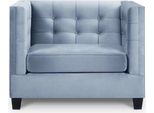 Poltrona Chesterfield Blu Soggiorno Tessuto Mobili Creativi Moderni Blu