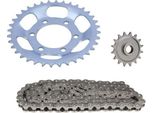 Set Catena 3 Pezzi Argento 16/36 Denti Per ZüNdapp Ks 75 Tipo 511 / Ks 50 Super Sl Tipo 516 / Ks 50 Sport Tipo 517-06L0