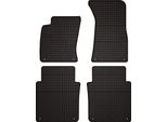 Tappetini Auto In Gomma Adatto Per Audi A8 D3 (2002-2009, Long / Lungo) Neri, Set 4 Pz, Con Fissaggi