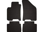 Tappetini Auto In Gomma Adatto Per Chevrolet Lacetti (2003-2012, Hatchback, Berlina) Neri, Set 4 Pz, Con Fissaggi