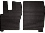 Tappetini Auto In Gomma Adatto Per Iveco Eurocargo Ii (2002-2008, Camion 120) Neri, Set 2 Pz, Con Fissaggi