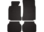 Tappetini Auto In Gomma Adatto Per Bmw 5 E39 (1996-2004, Berlina, Station Wagon, Touring) Neri, Set 4 Pz, Con Fissaggi