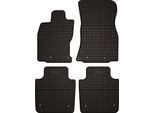Tappetini Auto In Gomma Adatto Per Jaguar Xj Vii (2002-2009, Berlina) Neri, Set 4 Pz, Con Fissaggi