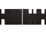 Tappetini Auto In Gomma Adatto Per Citroen Jumpy Iii (2018-, 3ª Fila) Neri, Set 2 Pz, Con Fissaggi