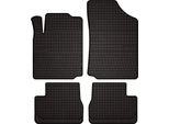 Tappetini Auto In Gomma Adatto Per Citroen C2 (2003-2009, Hatchback) Neri, Set 4 Pz, Con Fissaggi