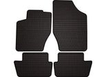 Tappetini Auto In Gomma Adatto Per Citroen C4 Ii (2010-2018, Hatchback, Station Wagon) Neri, Set 4 Pz, Con Fissaggi