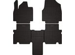 Tappetini Auto In Gomma Adatto Per Kia EV9 (2023-, Crossover) Neri, Set 4 Pz, Con Fissaggi