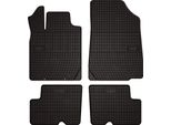 Tappetini Auto In Gomma Adatto Per Dacia Logan I Fl (2008-2012, Station Wagon, Berlina) Neri, Set 4 Pz, Con Fissaggi